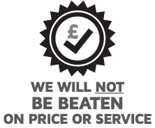 we will NOT be beaten on price or service